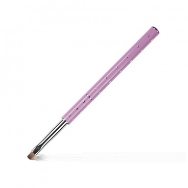 Pędzelek do żelu składany no.2 cyrkonie różowy