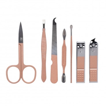 Zestaw akcesoriów kosmetycznych do manicure 7 szt. w etui