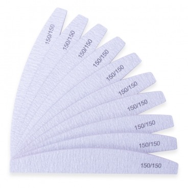 10x pilnik łódka 150/150 zebra do manicure