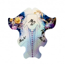 MollyLac szablony formy do przedłużania 100 szt. Kwiaty Holo