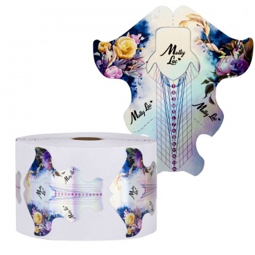 MollyLac szablony formy do przedłużania 100 szt. Kwiaty Holo