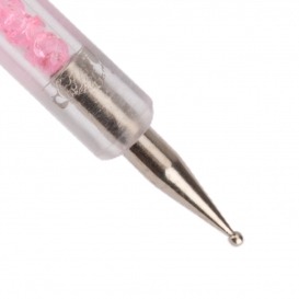 Pędzelek do zdobień 9mm różowy dwustronny sonda