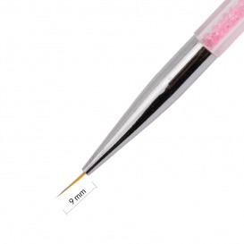 Pędzelek do zdobień 9mm różowy dwustronny sonda