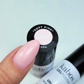 Kabos lakier GelPolish 004 Soft Pink 5ml hema free vegan