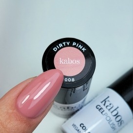 Kabos lakier GelPolish 008 Dirty Pink 5ml hema free vegan