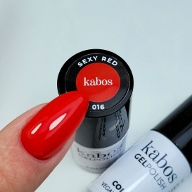 Kabos lakier GelPolish 016 Sexy Red 5ml hema free vegan
