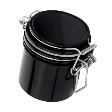 Elegancki czarny akrylowy pojemnik na klej do rzęs