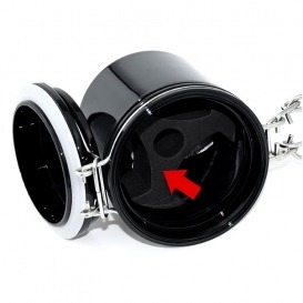 Elegancki czarny akrylowy pojemnik na klej do rzęs