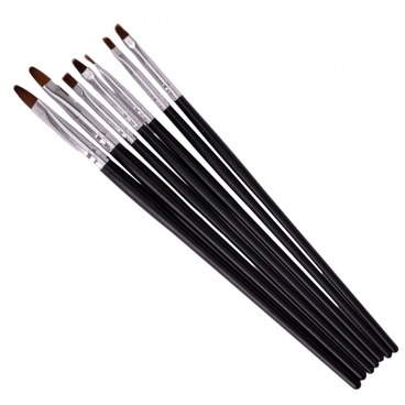 Zestaw pędzelków do manicure 7 szt. black