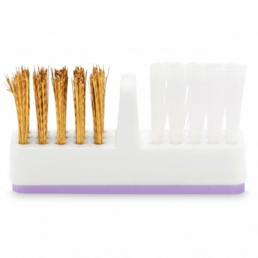 Szczoteczka miedziana nylonowa 2w1 do frezów nakładek