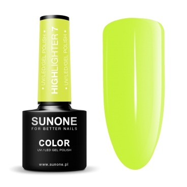 SunOne Highlighter 7 neonowy lakier hybrydowy 5g