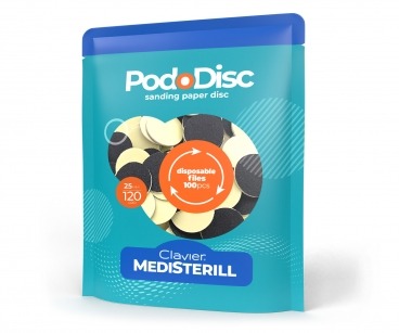 Clavier nakładki ścierne tacze wymienne do Pododisc M 20mm gradacja 80 - 100 szt.