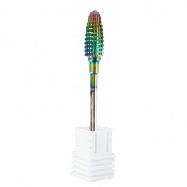 Frez wolframowy rainbow nano powłoka stożek do usuwania hybryd żeli akrylu