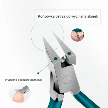 Cążki do skórek 12 mm cęgi do paznokci 2w1