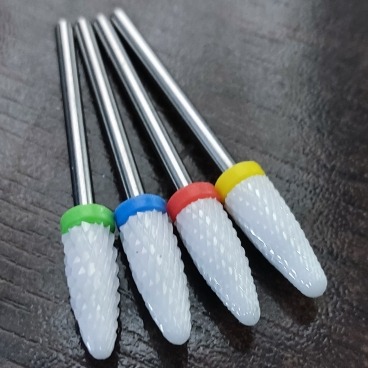 Zestaw 4x frez ceramiczny do paznokci stożek XF-C