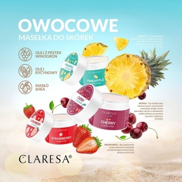 Claresa masełko do skórek Cherry 13g odżywka