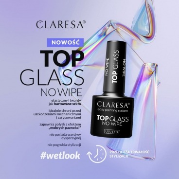 Claresa top glass no wipe 5ml bez przemywania