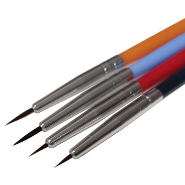 Pędzelki do zdobień kolorowe 4 szt. zestaw