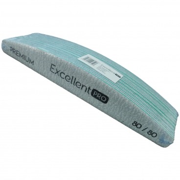 10x pilnik łódka 80/80 zebra do paznokci Excellent Pro  PREMIUM