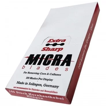 Micra by Solingen żyletki do omegi do pięt pedicure 100 szt. ostrza
