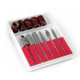 Zestaw frezy + nakładki 6 sztuk do manicure