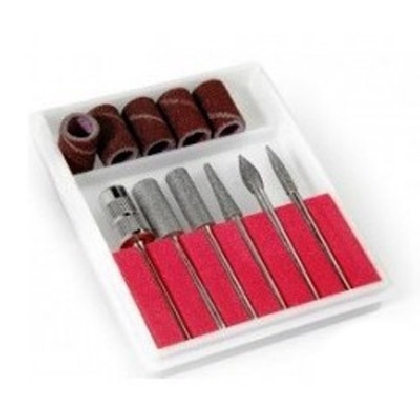 Zestaw frezy + nakładki 6 sztuk do manicure