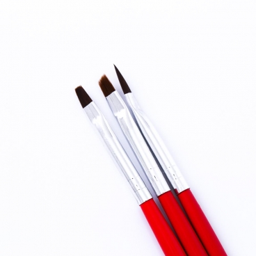 Zestaw Pędzelków 3szt ŻEL AKRYL UV ART ZDOBIENIA