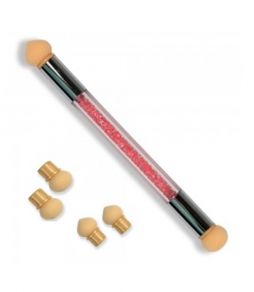 DWUSTRONNY PĘDZELEK GĄBKA DO OMBRE I PYŁKÓW ZESTAW