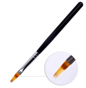 Pędzelek pędzel płaski do OMBRE cieniowania czarny brązowy