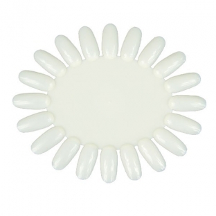 Wzornik słoneczko 20 tipsów mleczny przezroczysty