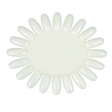 Wzornik słoneczko 20 tipsów mleczny przezroczysty