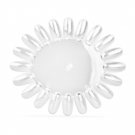 Wzornik słoneczko 20 tipsów mleczny przezroczysty