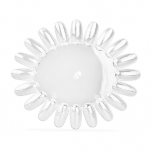 Wzornik słoneczko 20 tipsów mleczny przezroczysty