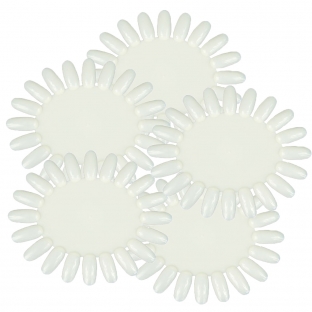 Wzornik słoneczko 20 tipsów mleczny przezroczysty