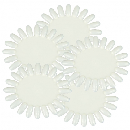 Wzornik słoneczko 20 tipsów mleczny przezroczysty