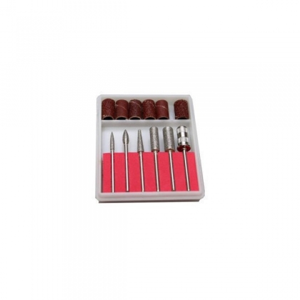 Zestaw frezy + nakładki 6 sztuk do manicure