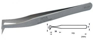 PĘSETA do przedłużania rzęs VETUS L 6A SA