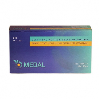 Torebki do sterylizacji 90x135mm Medal 200 szt.