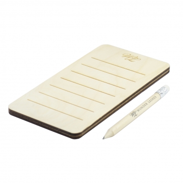 WL Holder drewniany do rzęs prezenter + ołówek