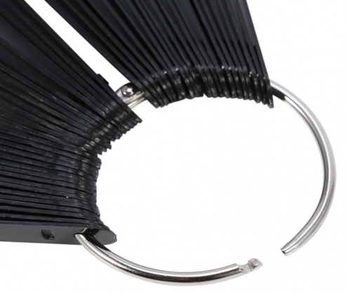 Wzornik wachlarz prezenter 48 kolorów tipsów czarny