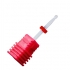 Frez ceramiczny do usuwania skórek kulka czerwony - delikatny
