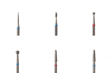 Stojak na 24 frezy + zestaw frezów 6szt. do manicure kombinowanego