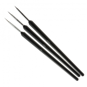Pędzelki do zdobień czarne zestaw 3 szt.