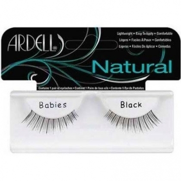 Ardell Natural Babies Black pasek sztucznych rzęs wielokrotnego użytku