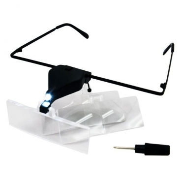 Okulary powiększające do przedłużania rzęs lampka LED - ver.2