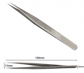 Pęseta do rzęs prosta stalowa precyzyjna - model ST12