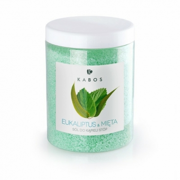 Kabos sól do kąpieli stóp 1000g - eukaliptus i mięta